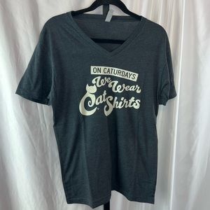 CatLadyBox On Caturdays We Wear Cat Shirts T-Shirt, size Medium